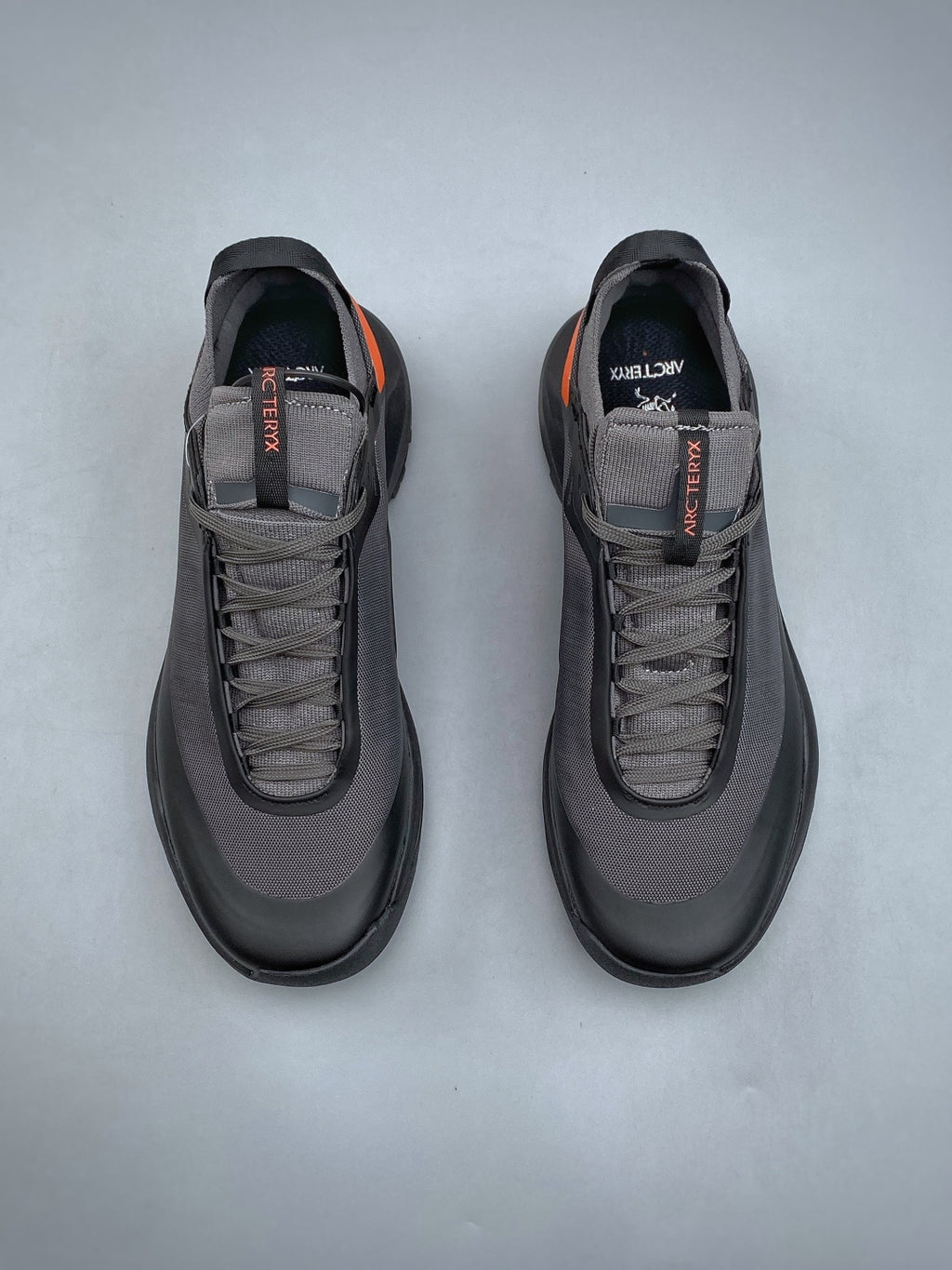 Arc’teryx Vertex Alpine Low-Top Lace-Up Shoes in Charcoal and Black with Orange