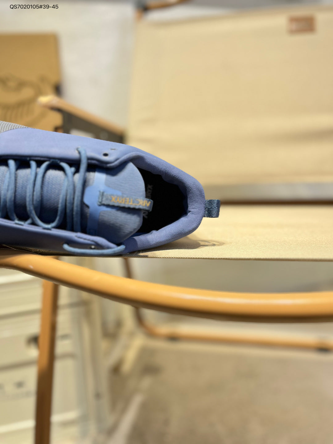 Arc’teryx Blue Low-Top Lace-Up Shoes with Gray Panels