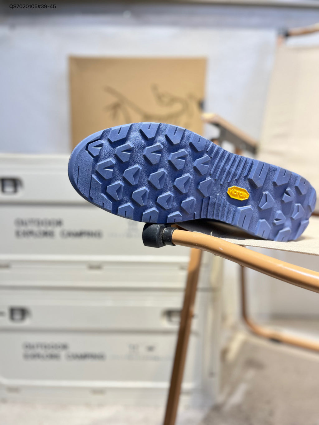 Arc’teryx Blue Low-Top Lace-Up Shoes with Gray Panels