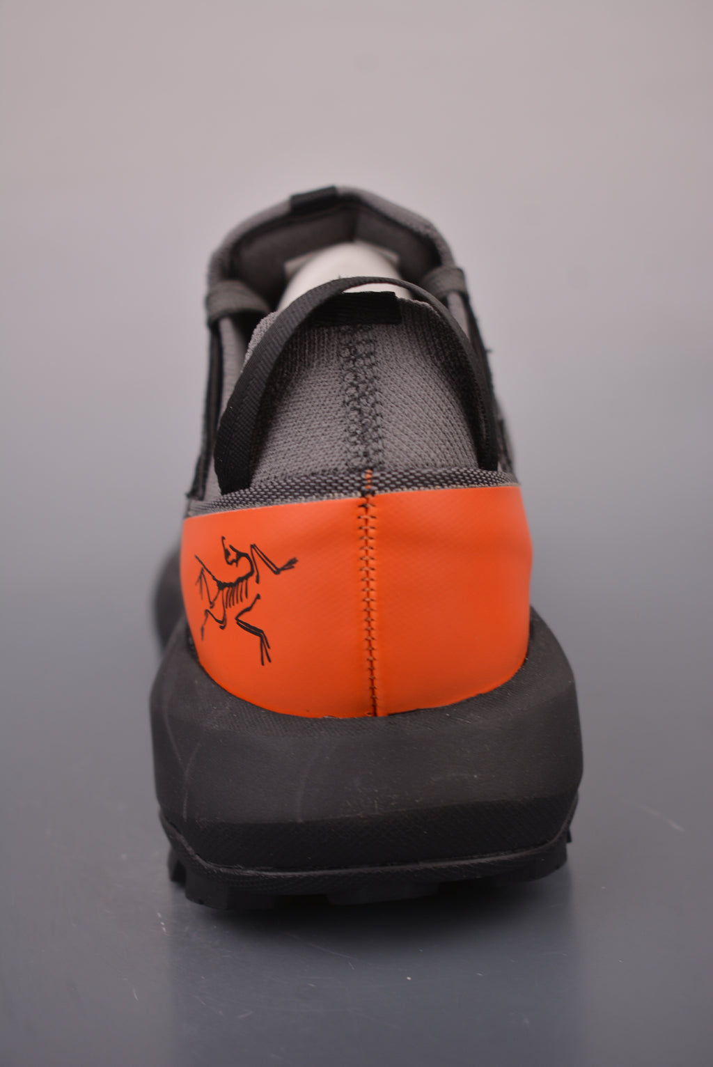 Arc’teryx Charcoal Low-Top Lace-Up Shoes with Orange Heel Panels