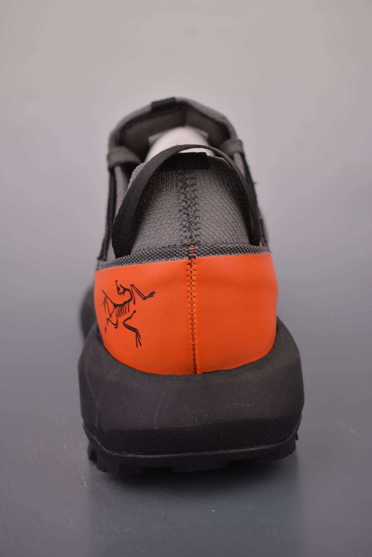 Arc’teryx Charcoal Low-Top Lace-Up Shoes with Orange Heel Panels