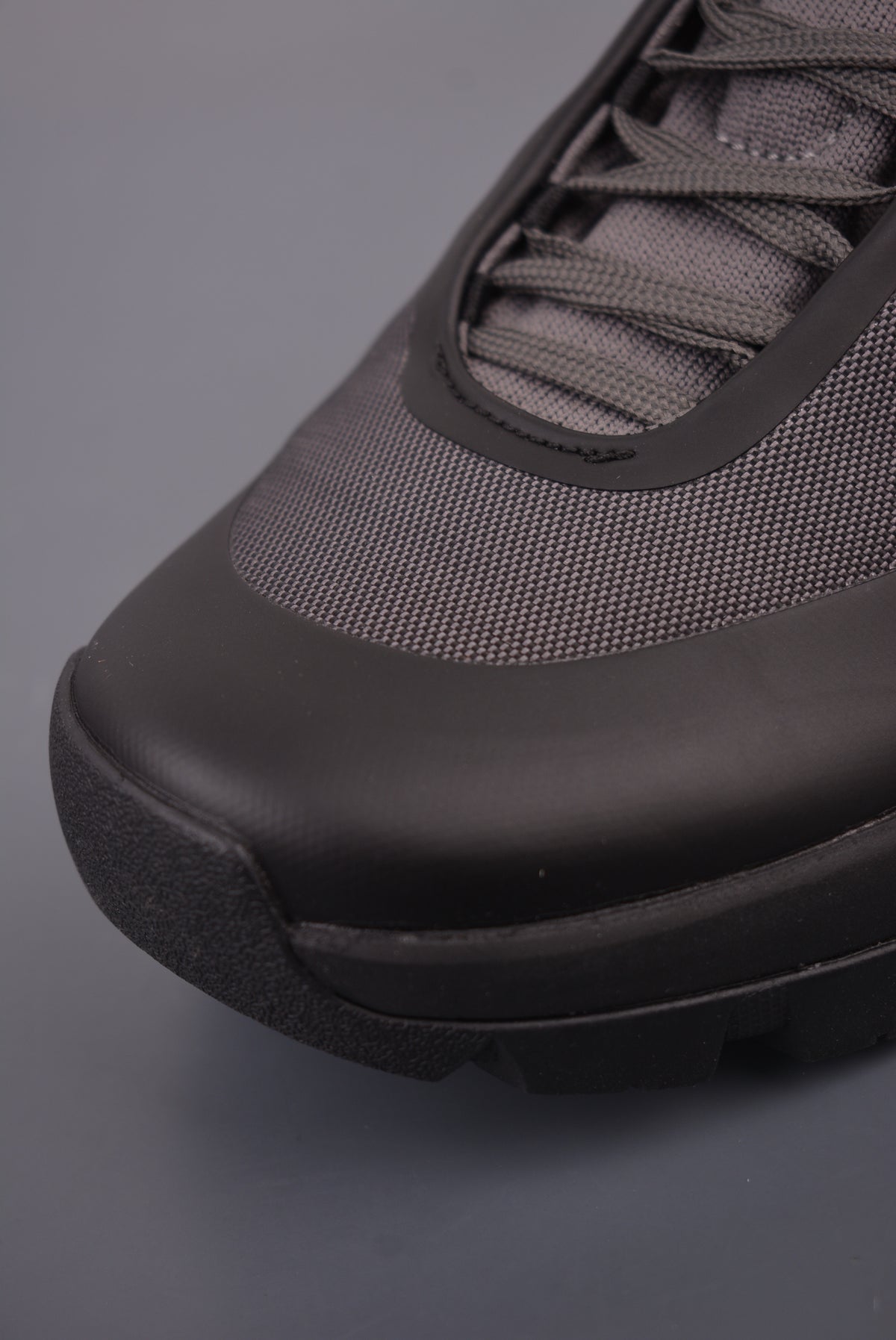 Arc’teryx Charcoal Low-Top Lace-Up Shoes with Orange Heel Panels