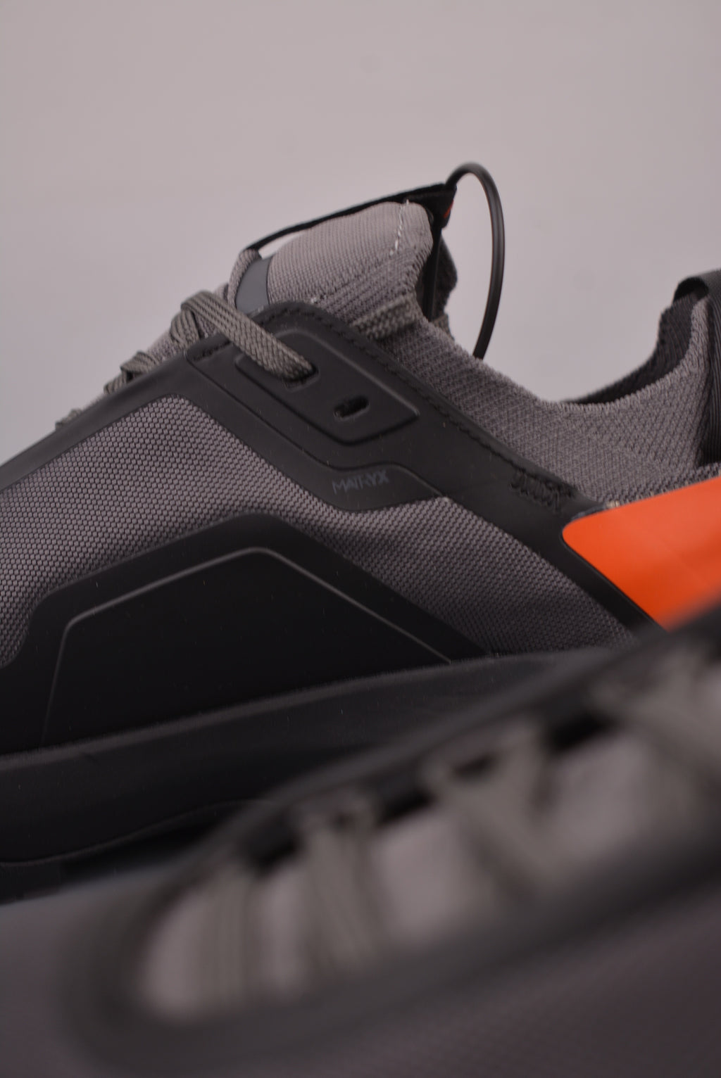 Arc’teryx Charcoal Low-Top Lace-Up Shoes with Orange Heel Panels