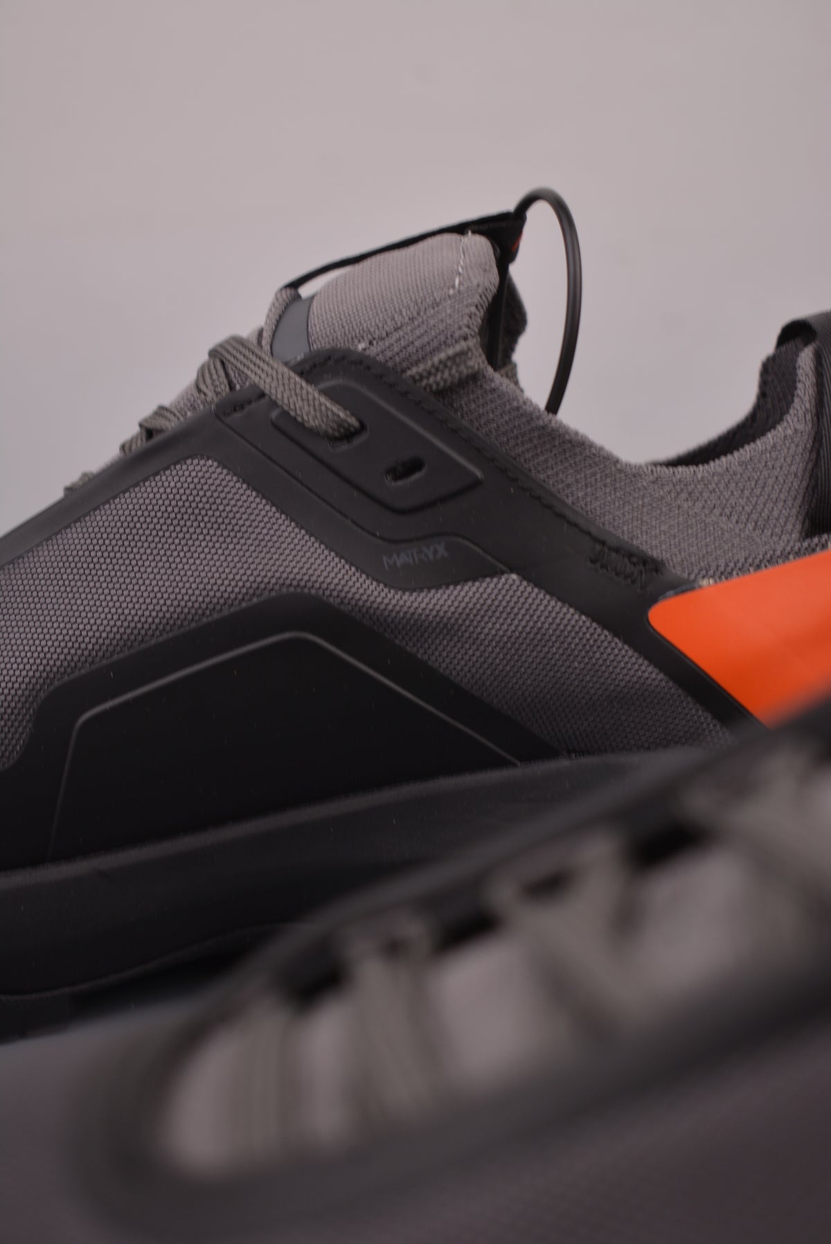 Arc’teryx Charcoal Low-Top Lace-Up Shoes with Orange Heel Panels