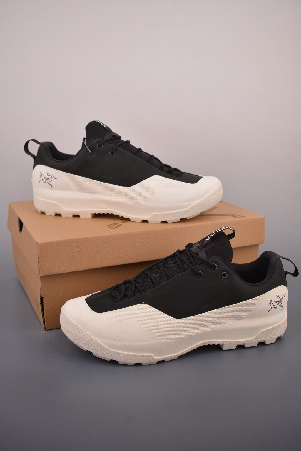 Arc’teryx Black and Off-White Low-Top Lace-Up Shoes