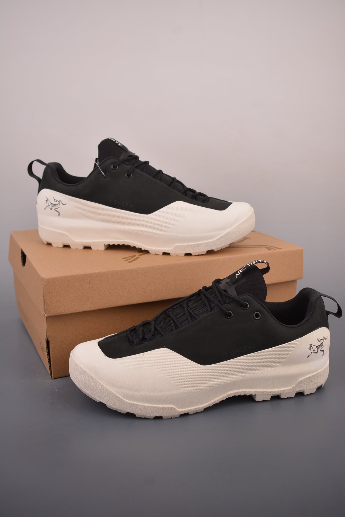 Arc’teryx Black and Off-White Low-Top Lace-Up Shoes